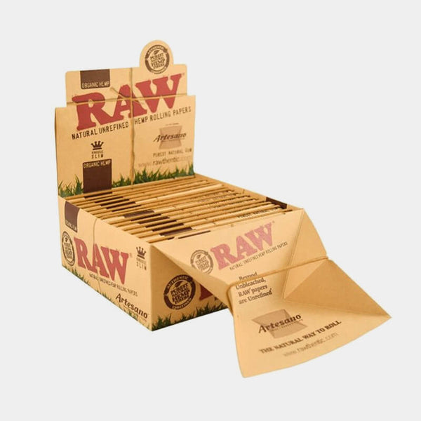 RAW Artesano Kingsize Slim Rolling Papers + Tips + Tray