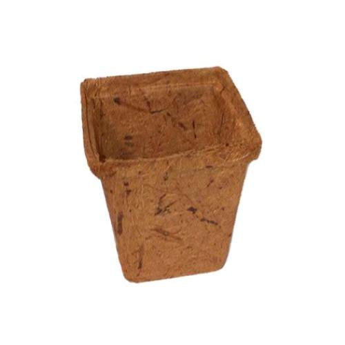 JIFFY - SQUARE COCONUT POT 8X8 - WITH DRAINAGE CUTS