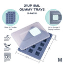 Magical 21UP Square Gummy Moulds 8mL (2 Pack)