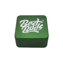 Best Buds Flat Square Aluminium Grinder Grass 2 Parts (50mm)