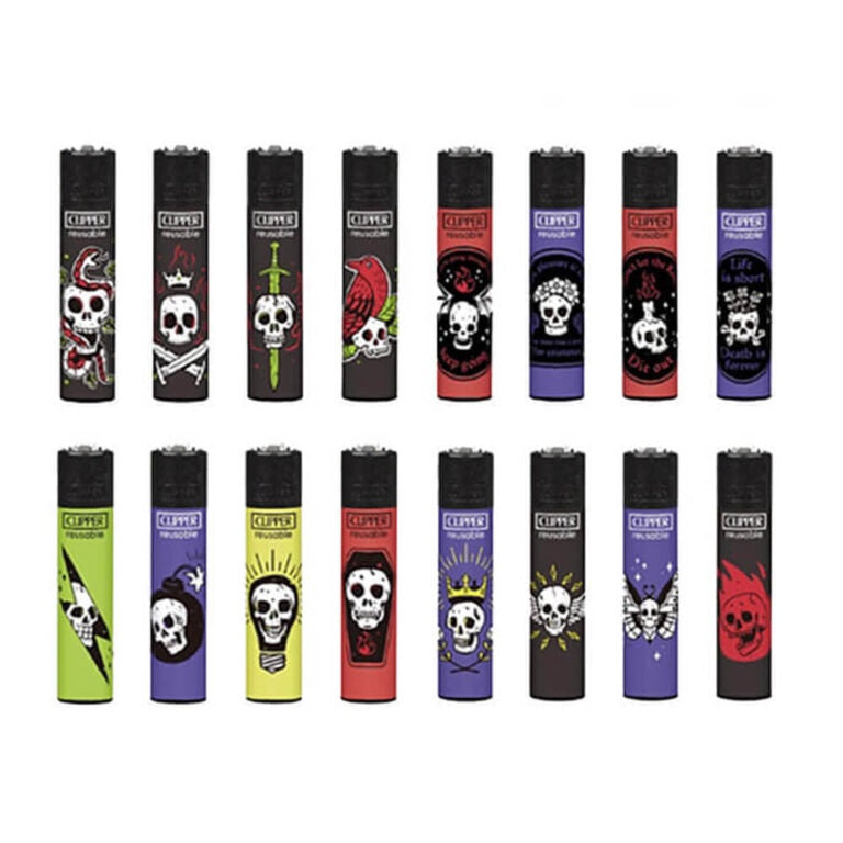 Clipper Lighters Tattoo Skulls