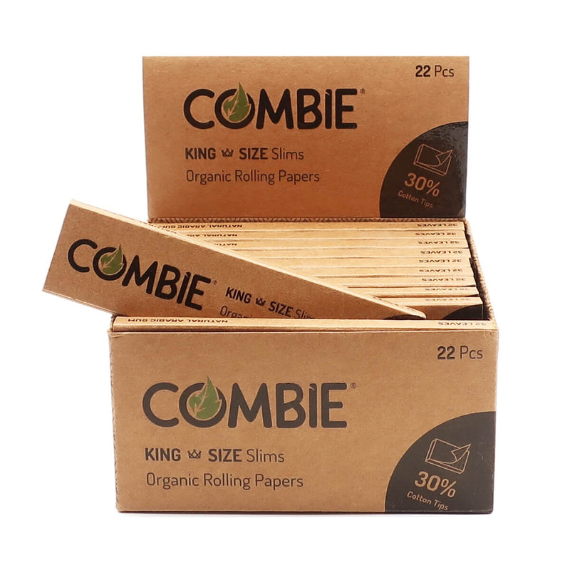 Combie KingSize Slim Rolling Papers + Tips