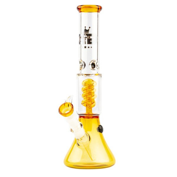 Grace Glass | Small Boy Umber Beaker Spiral perc Bong