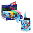 Prof Lighters Single Blueflame Camouflage Skull