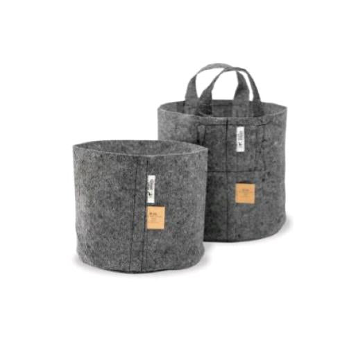 ROOT POUCH - TEXTILE POT WITH HANDLES GREY - 22L