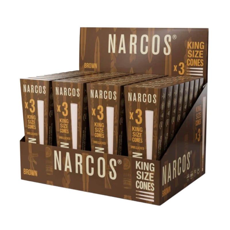 Narcos King Size Cones Brown Edition 109 mm (32pcs/display) 32 pieces