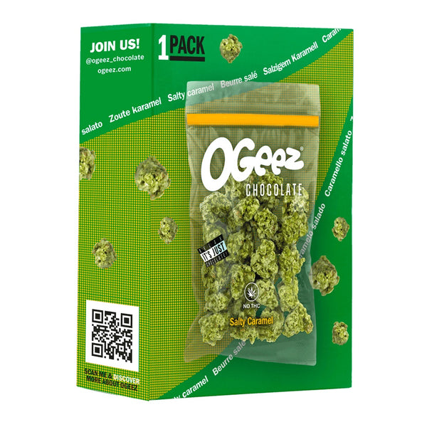 Ogeez 1-Pack Salty Caramel Cannabis Shaped Chocolate