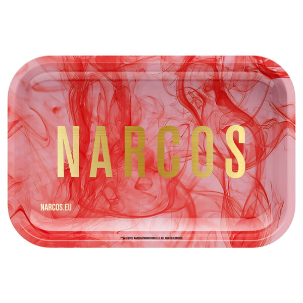 Narcos Metal Rolling Tray Pink Medium 19x29cm