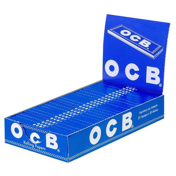OCB BLUE ROLLING PAPERS, 50 REGULAR PAPERS PER BOOKLET