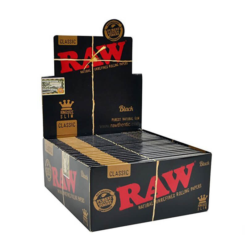 RAW Black Kingsize Slim Rolling Papers