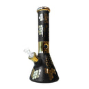 Black Bee Hexagon Triple Thick Glass Bong 32cm