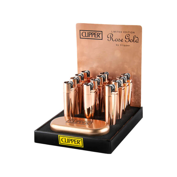 Clipper Gold Rose Metal Lighters and Giftbox