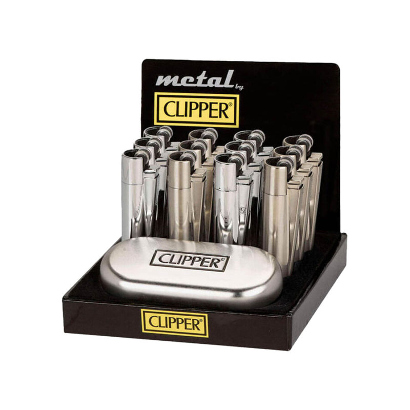 Clipper Silver Metal Lighters and Giftbox