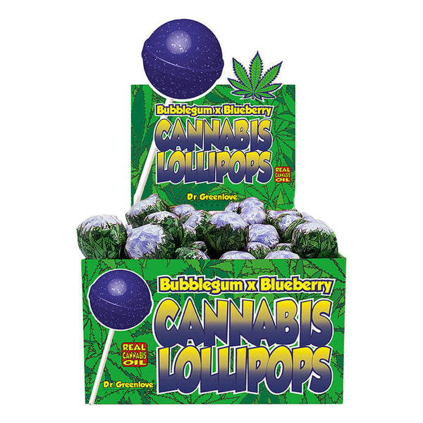 Dr. Greenlove Cannabis Lollipops Bubblegum x Blueberry