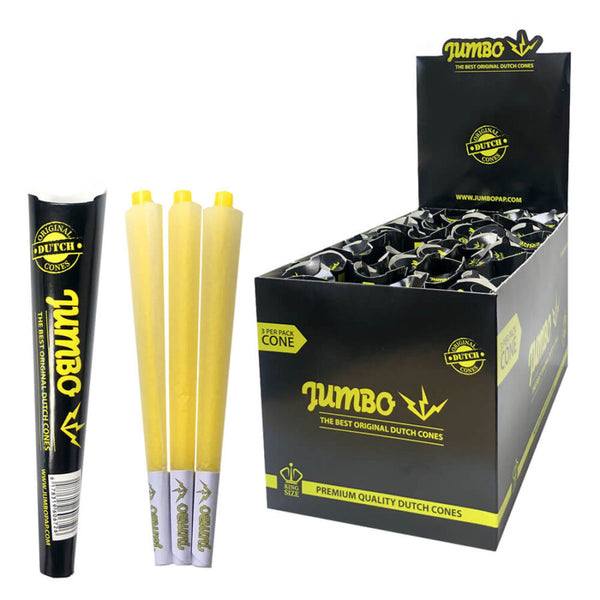 Jumbo King Size Black Cones 3 Cones Per Pack