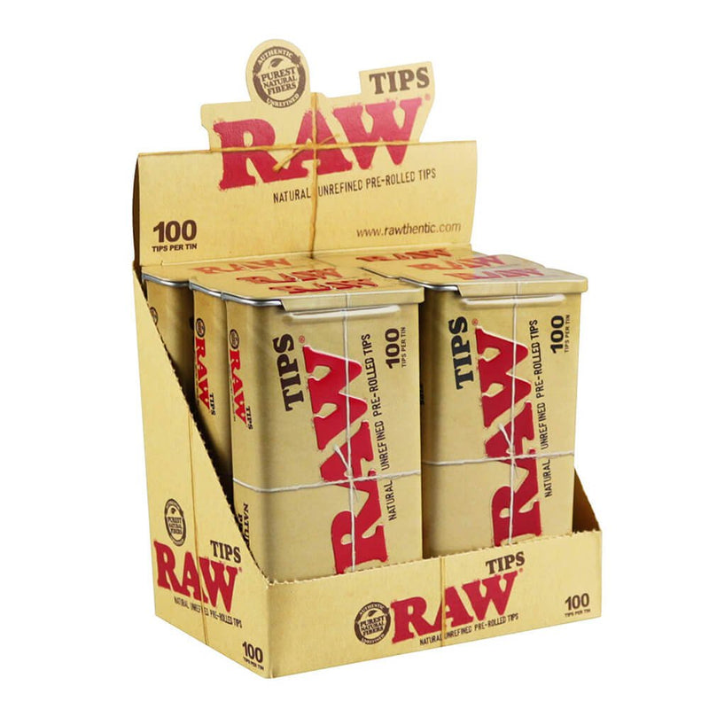 RAW Unrefined 100 Pre-Rolled Tips