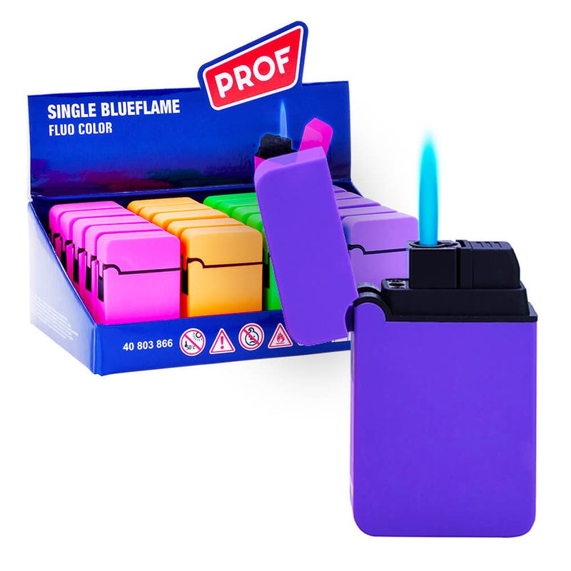 Prof Fluo Color Windproof Blue Flame Lighters