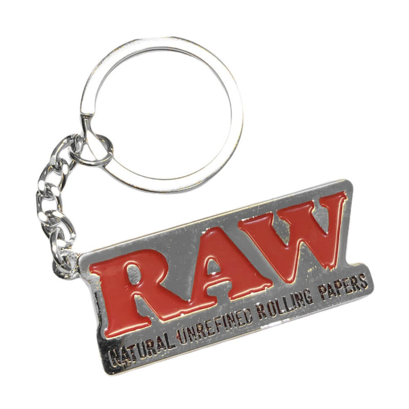 RAW Metal Keyring Keychain Silver