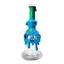 Handmade Skull Glass Clay Bong 22cm