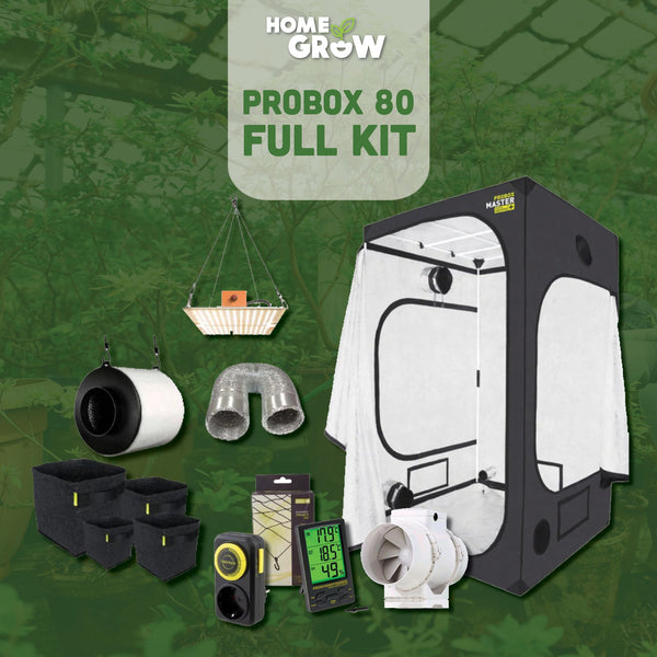 Complete Indoor Grow Kit With Tent (80x80x160cm), 220W Hero IgnatorLED, Fan Kit and Accessories
